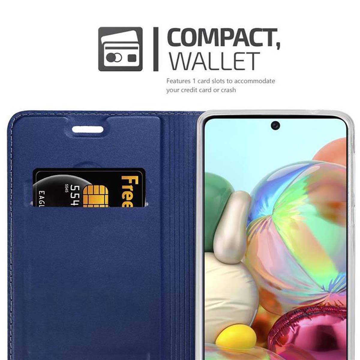 Cadorabo Handyhülle für Samsung Galaxy A71 4G Schutz Hülle in Blau Cover Etui Book Case Booklet