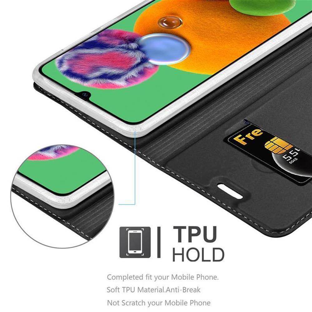 Cadorabo Handyhülle für Samsung Galaxy A90 5G Schutz Hülle in Schwarz Cover Etui Book Case Booklet