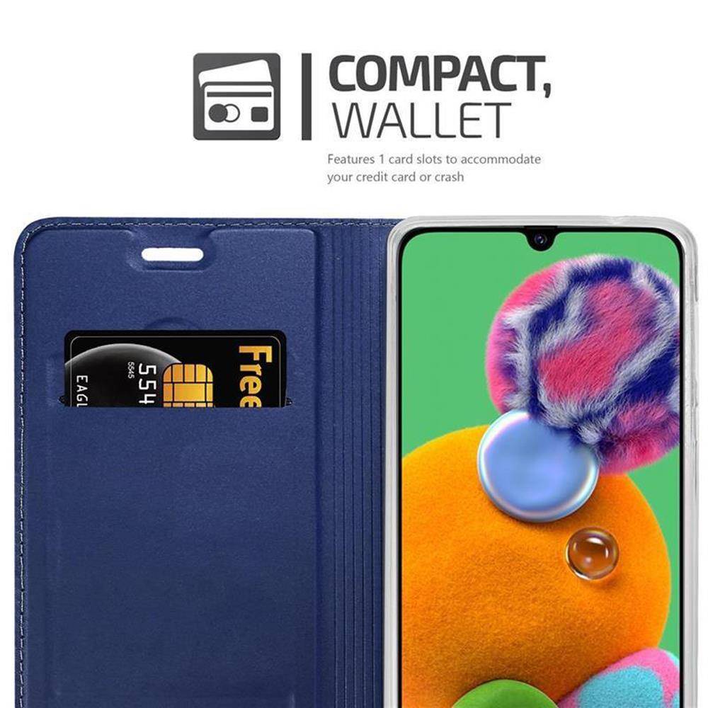 Cadorabo Handyhülle für Samsung Galaxy A90 5G Schutz Hülle in Blau Cover Etui Book Case Booklet