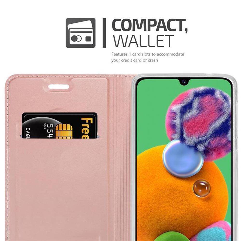 Cadorabo Handyhülle für Samsung Galaxy A90 5G Schutz Hülle in Rosa Cover Etui Book Case Booklet