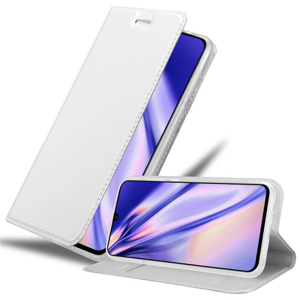 Cadorabo Handyhülle für Samsung Galaxy A90 5G Schutz Hülle in Silber Cover Etui Book Case Booklet
