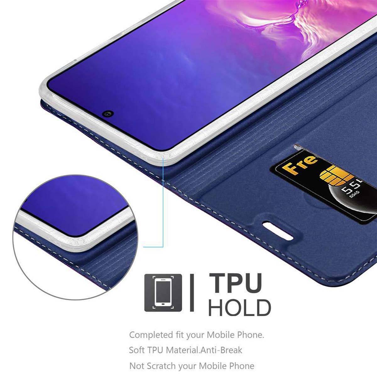 Cadorabo Handyhülle für Samsung Galaxy A91 / S10 LITE / M80s Schutz Hülle in Blau Cover Etui Book Case Booklet