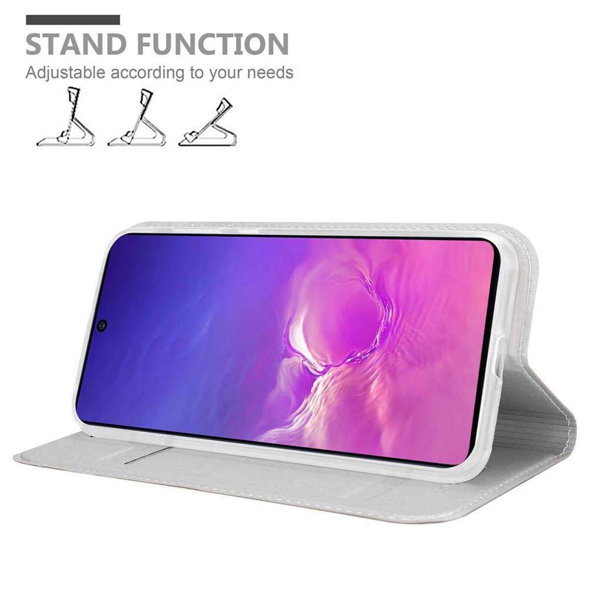 Cadorabo Handyhülle für Samsung Galaxy A91 / S10 LITE / M80s Schutz Hülle in Silber Cover Etui Book Case Booklet