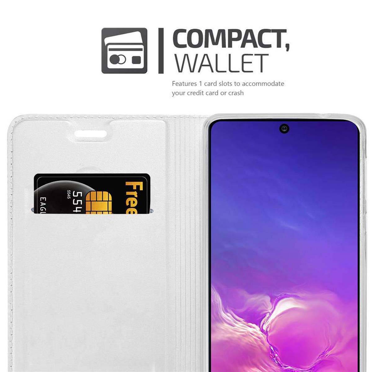 Cadorabo Handyhülle für Samsung Galaxy A91 / S10 LITE / M80s Schutz Hülle in Silber Cover Etui Book Case Booklet