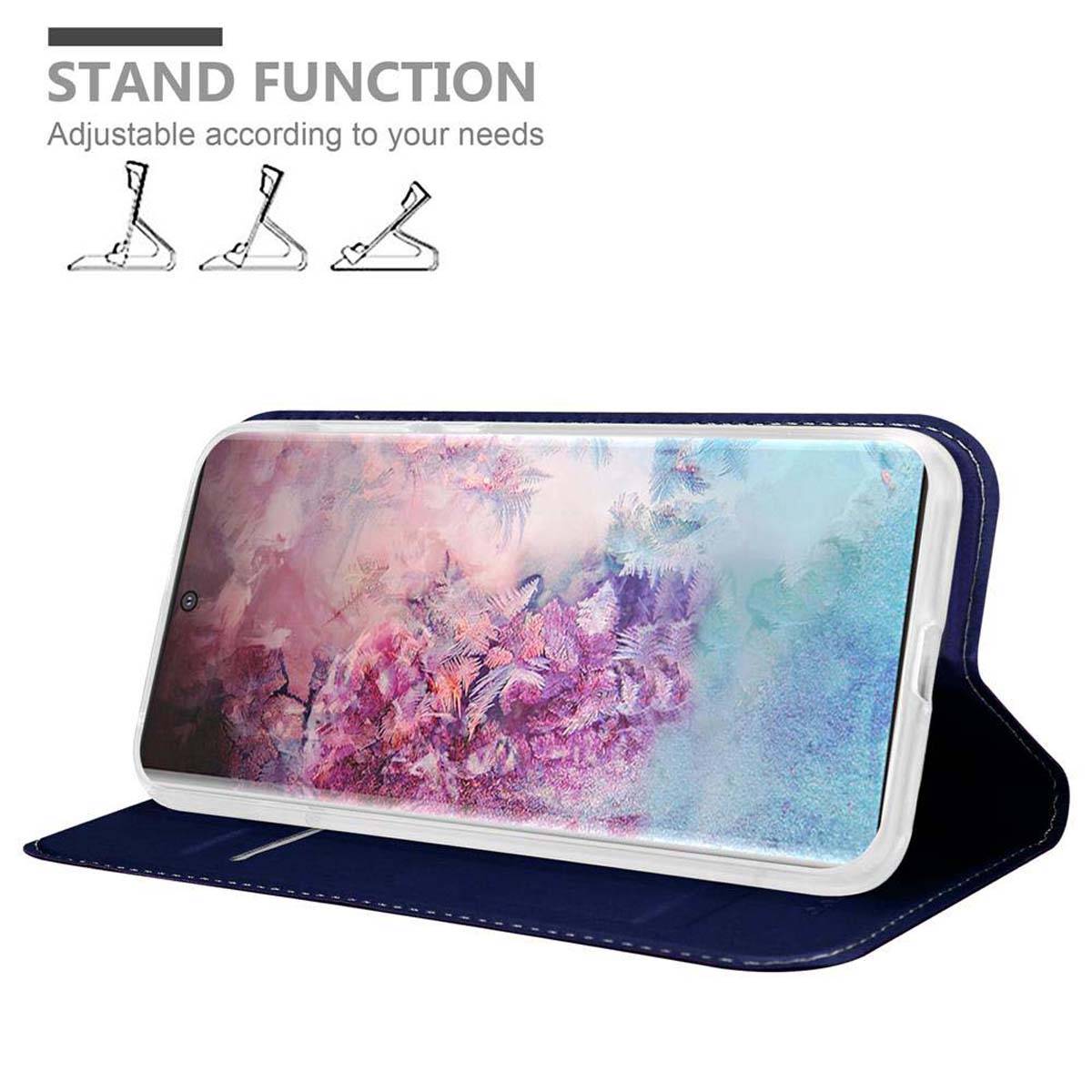 Cadorabo Handyhülle für Samsung Galaxy NOTE 10 PLUS Schutz Hülle in Blau Cover Etui Book Case Booklet