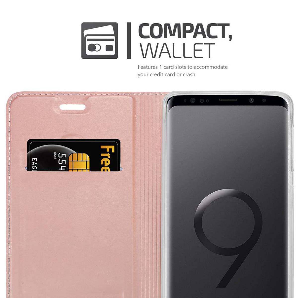 Cadorabo Handyhülle für Samsung Galaxy S9 PLUS Schutz Hülle in Rosa Cover Etui Book Case Booklet