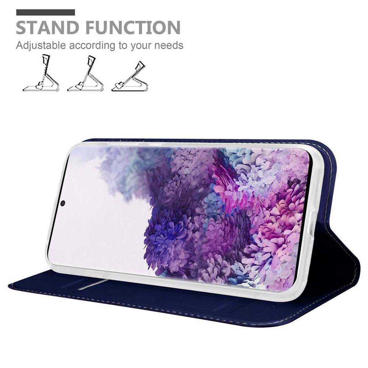 Cadorabo Handyhülle für Samsung Galaxy S20 Schutz Hülle in Blau Cover Etui Book Case Booklet