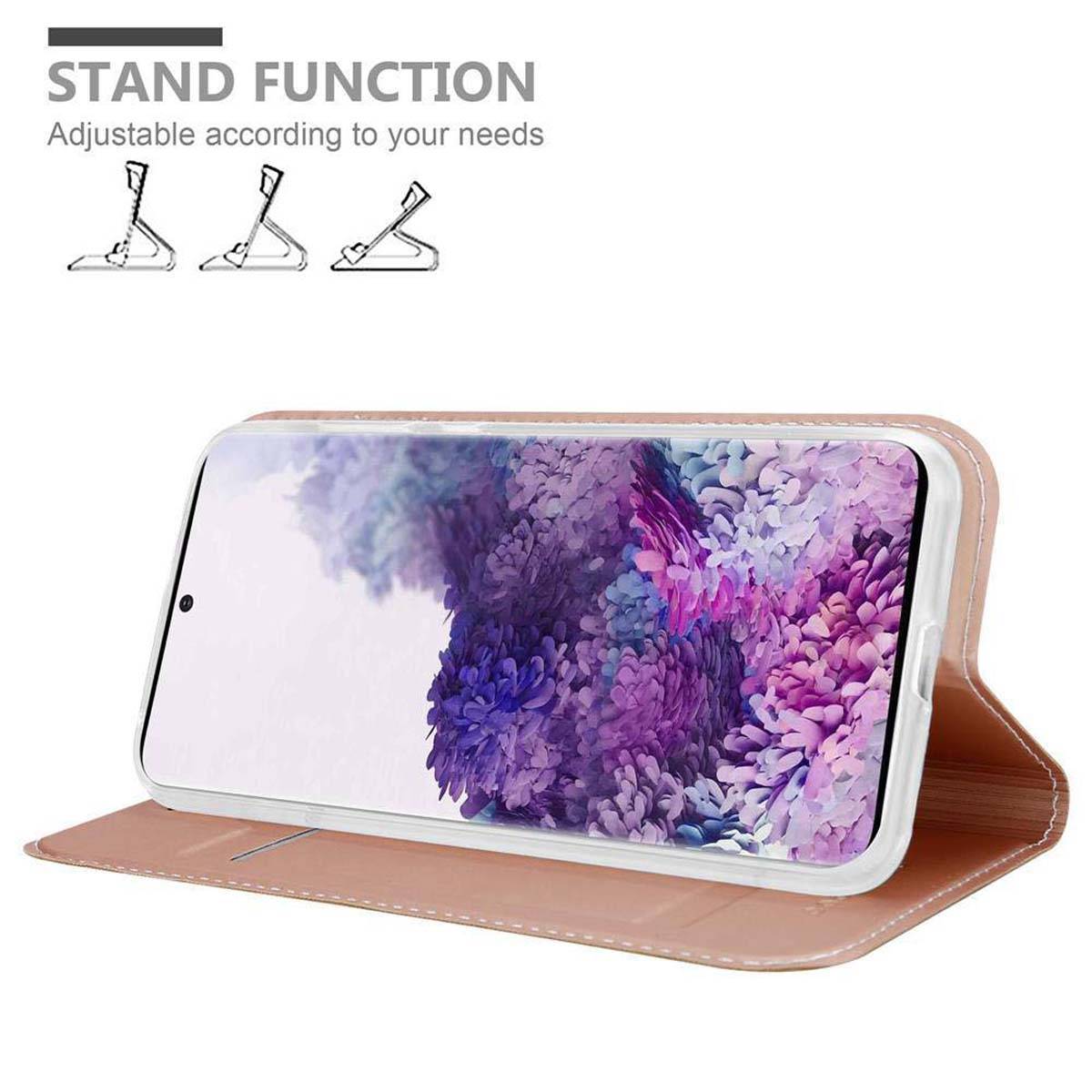 Cadorabo Handyhülle für Samsung Galaxy S20 Schutz Hülle in Rosa Cover Etui Book Case Booklet