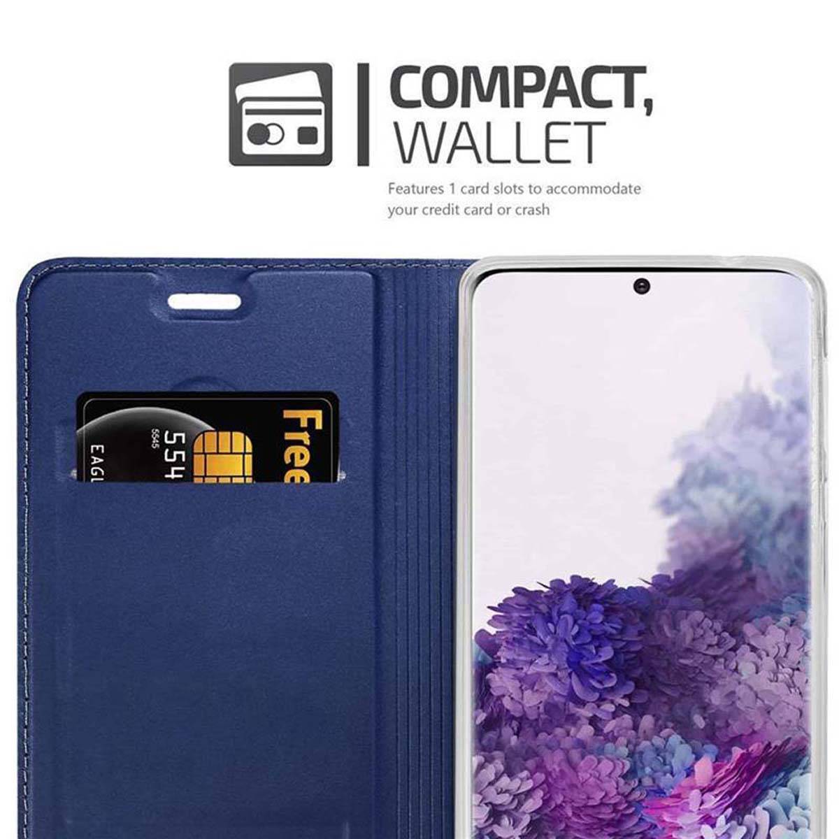 Cadorabo Handyhülle für Samsung Galaxy S20 PLUS Schutz Hülle in Blau Cover Etui Book Case Booklet
