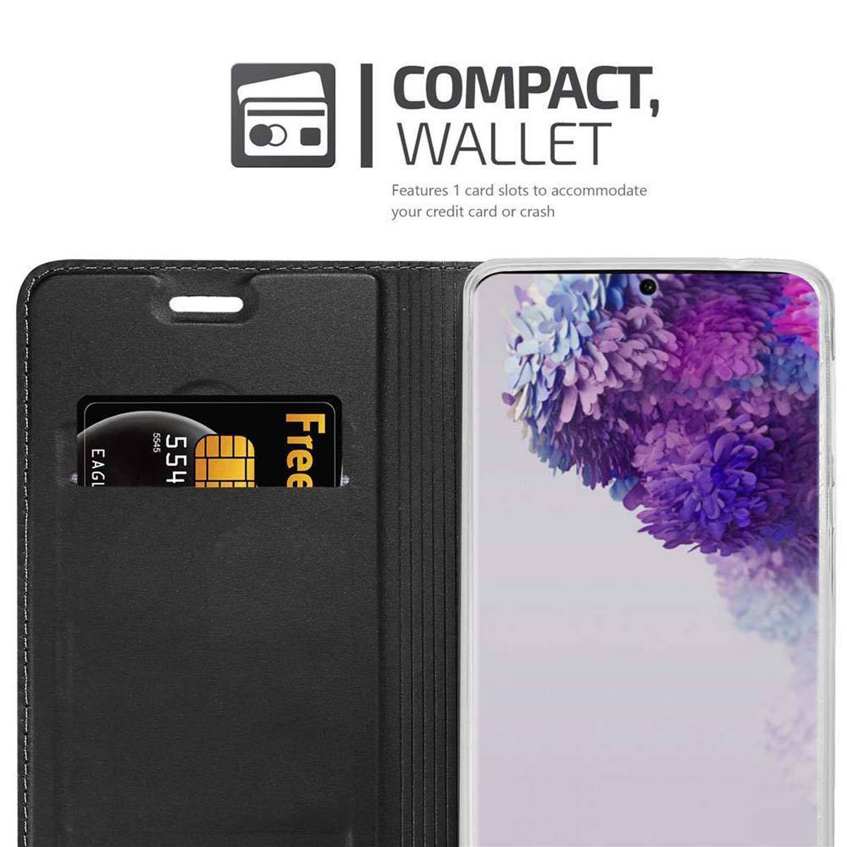 Cadorabo Handyhülle für Samsung Galaxy S20 ULTRA Schutz Hülle in Schwarz Cover Etui Book Case Booklet