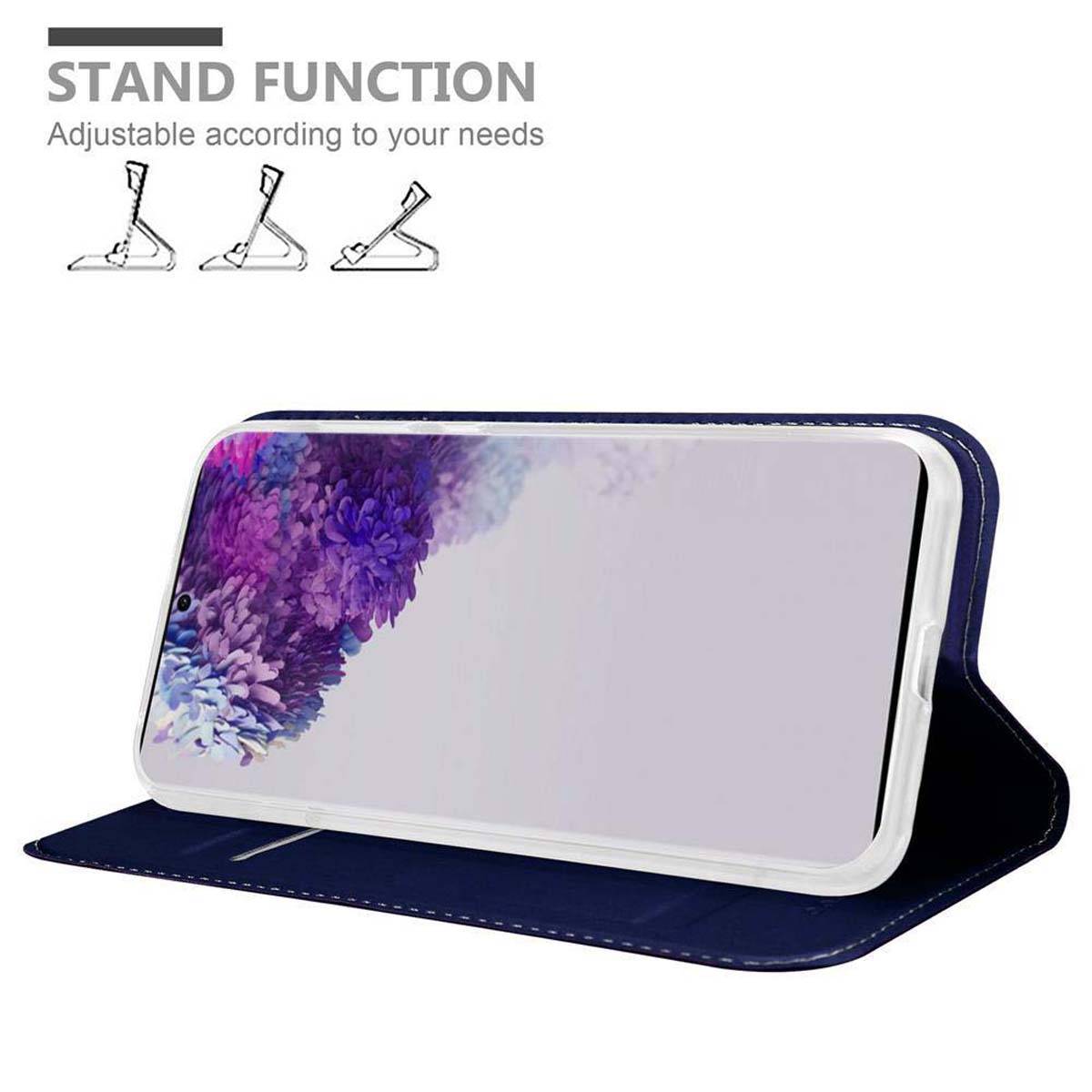 Cadorabo Handyhülle für Samsung Galaxy S20 ULTRA Schutz Hülle in Blau Cover Etui Book Case Booklet