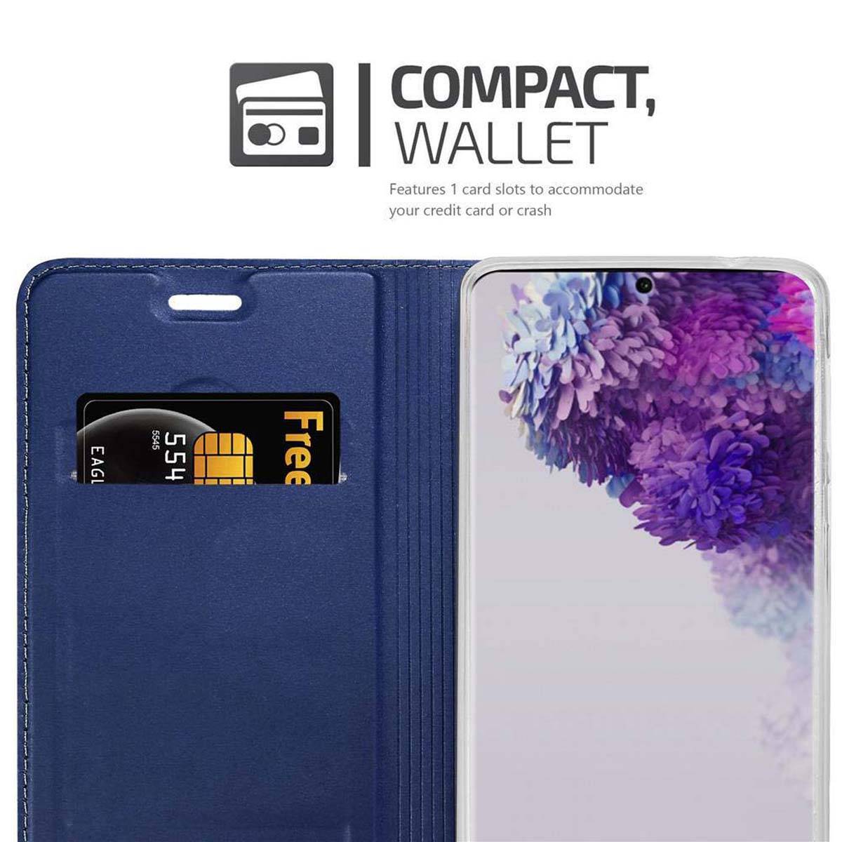 Cadorabo Handyhülle für Samsung Galaxy S20 ULTRA Schutz Hülle in Blau Cover Etui Book Case Booklet