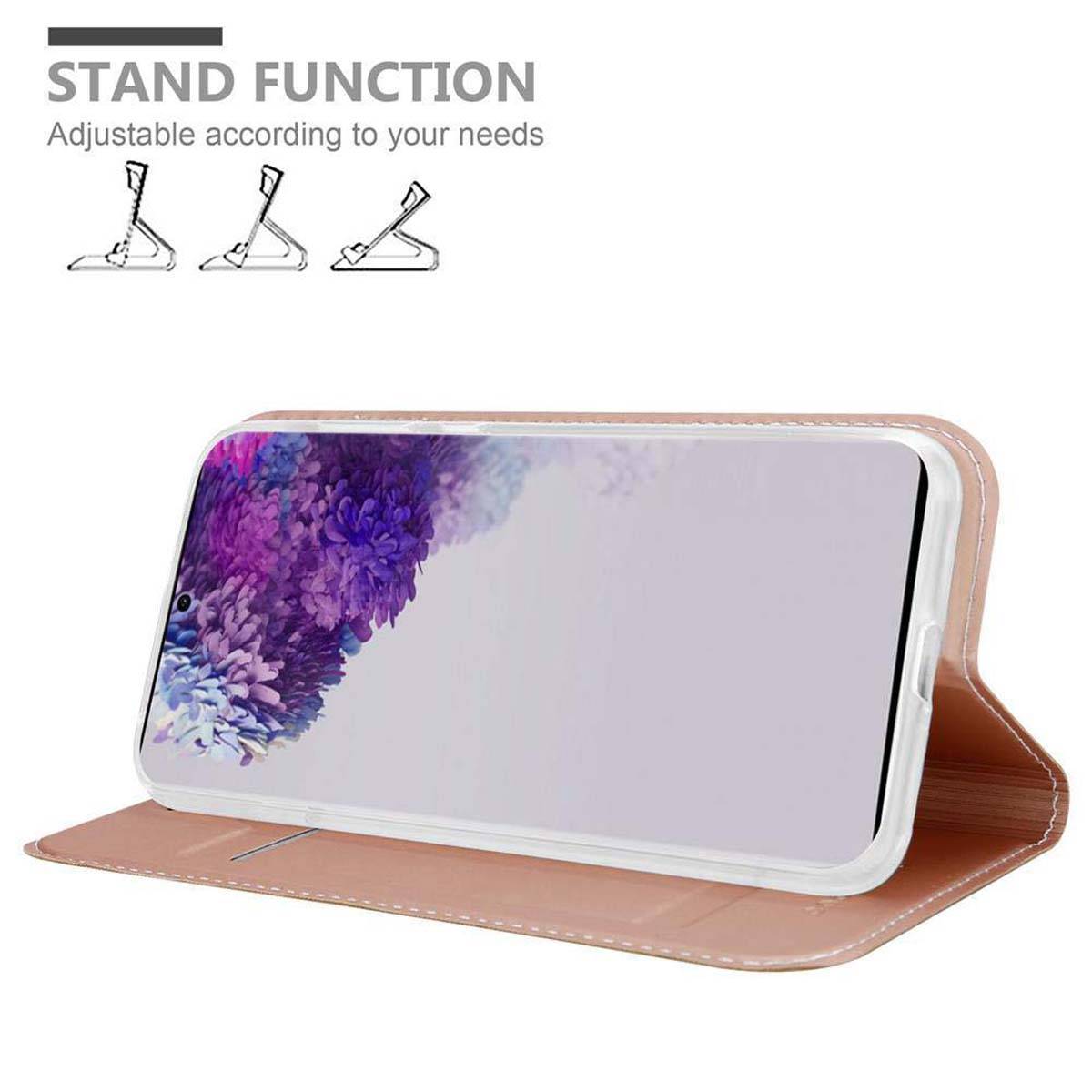 Cadorabo Handyhülle für Samsung Galaxy S20 ULTRA Schutz Hülle in Rosa Cover Etui Book Case Booklet