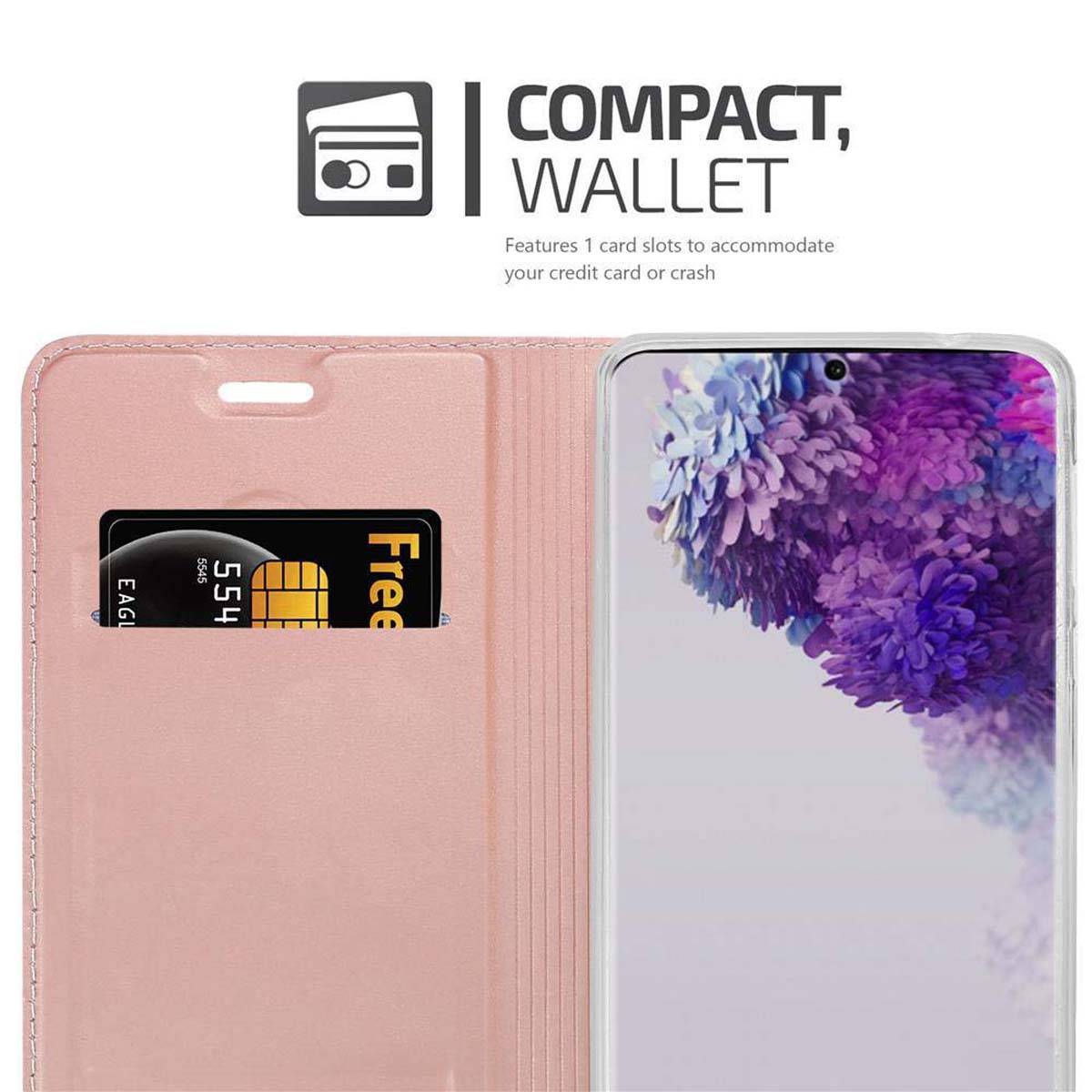 Cadorabo Handyhülle für Samsung Galaxy S20 ULTRA Schutz Hülle in Rosa Cover Etui Book Case Booklet