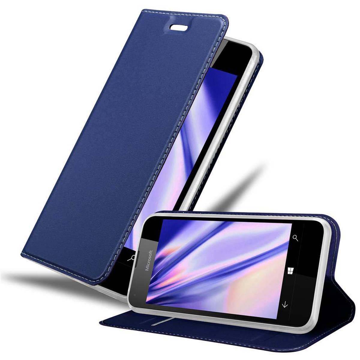 Cadorabo Handyhülle für Nokia Lumia 550 Schutz Hülle in Blau Cover Etui Book Case Booklet