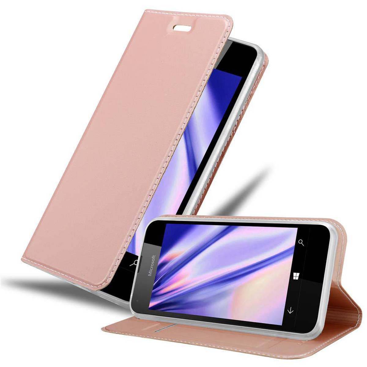 Cadorabo Handyhülle für Nokia Lumia 550 Schutz Hülle in Rosa Cover Etui Book Case Booklet