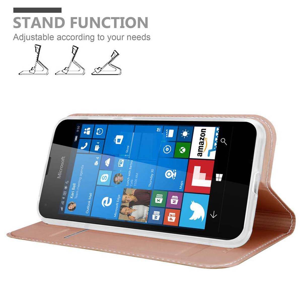 Cadorabo Handyhülle für Nokia Lumia 550 Schutz Hülle in Rosa Cover Etui Book Case Booklet