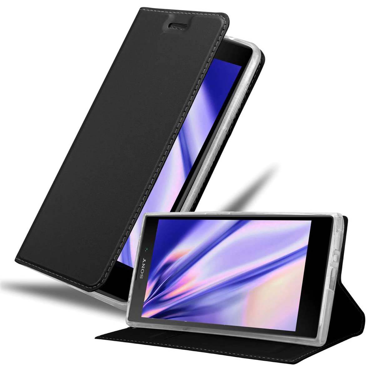 Cadorabo Handyhülle für Sony Xperia L2 Schutz Hülle in Schwarz Cover Etui Book Case Booklet