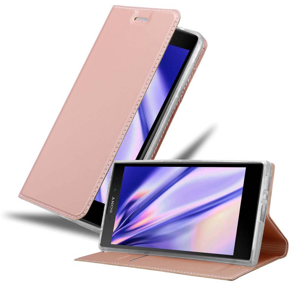 Cadorabo Handyhülle für Sony Xperia L2 Schutz Hülle in Rosa Cover Etui Book Case Booklet