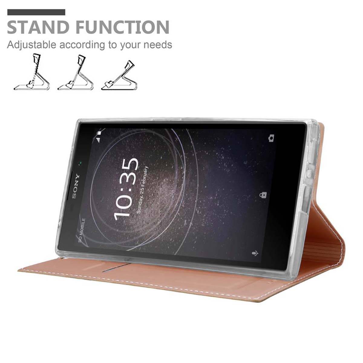 Cadorabo Handyhülle für Sony Xperia L2 Schutz Hülle in Rosa Cover Etui Book Case Booklet