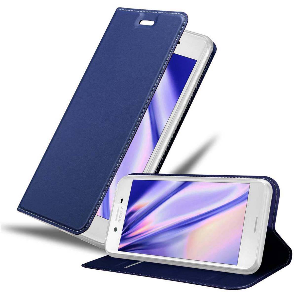 Cadorabo Handyhülle für Sony Xperia X Schutz Hülle in Blau Cover Etui Book Case Booklet