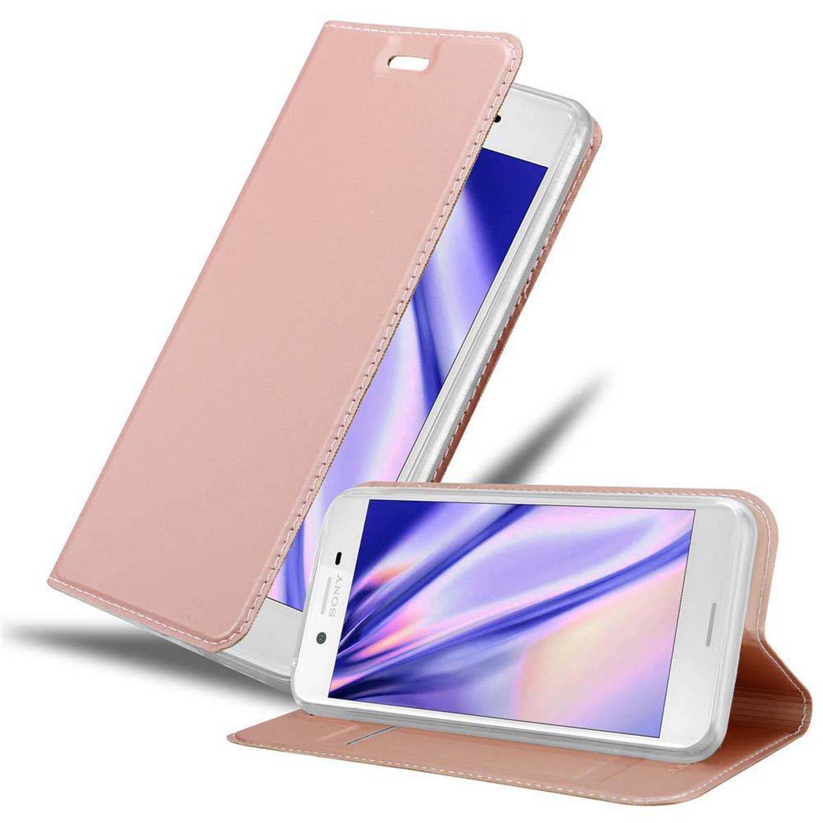 Cadorabo Handyhülle für Sony Xperia X Schutz Hülle in Rosa Cover Etui Book Case Booklet