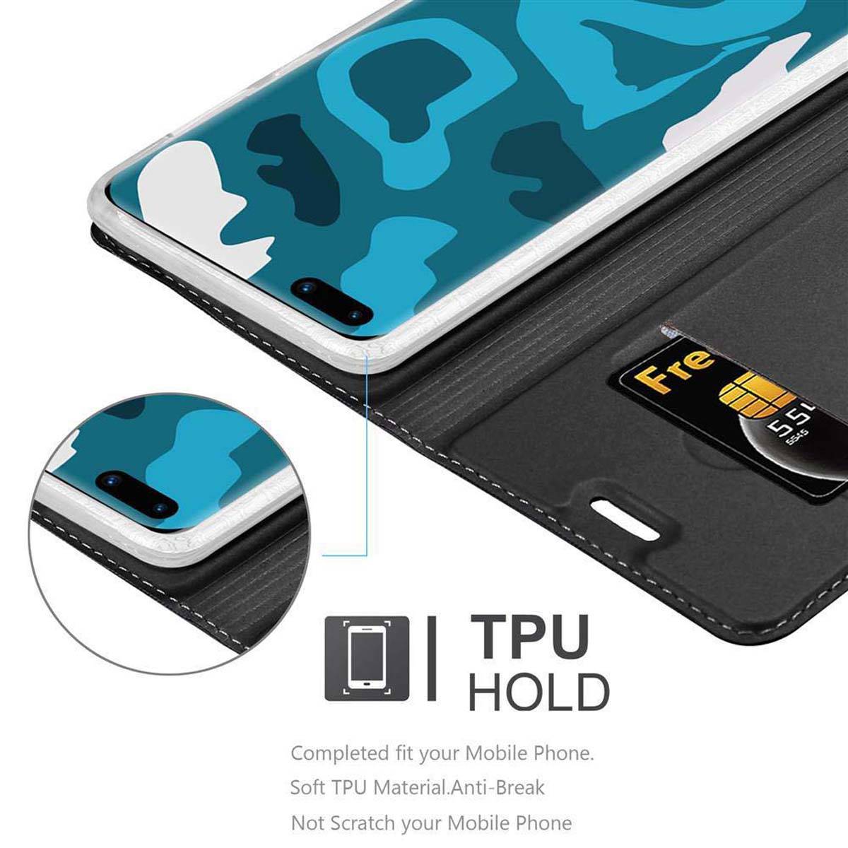 Cadorabo Handyhülle für Huawei P40 Schutz Hülle in Schwarz Cover Etui Book Case Booklet