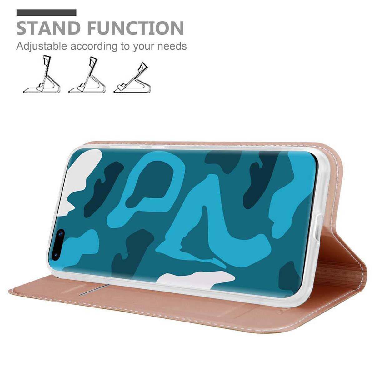 Cadorabo Handyhülle für Huawei P40 Schutz Hülle in Rosa Cover Etui Book Case Booklet