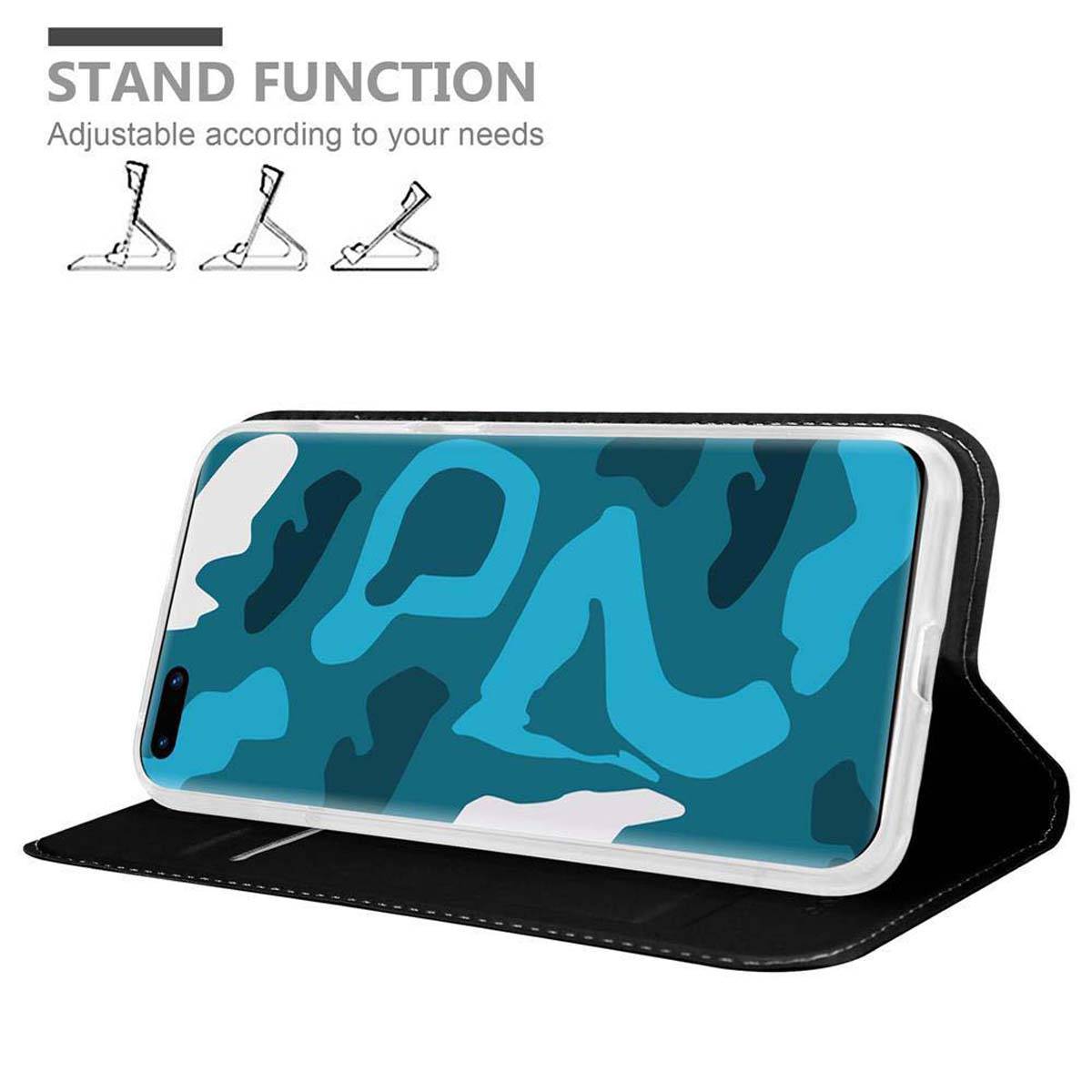 Cadorabo Handyhülle für Huawei P40 PRO / P40 PRO+ Schutz Hülle in Schwarz Cover Etui Book Case Booklet