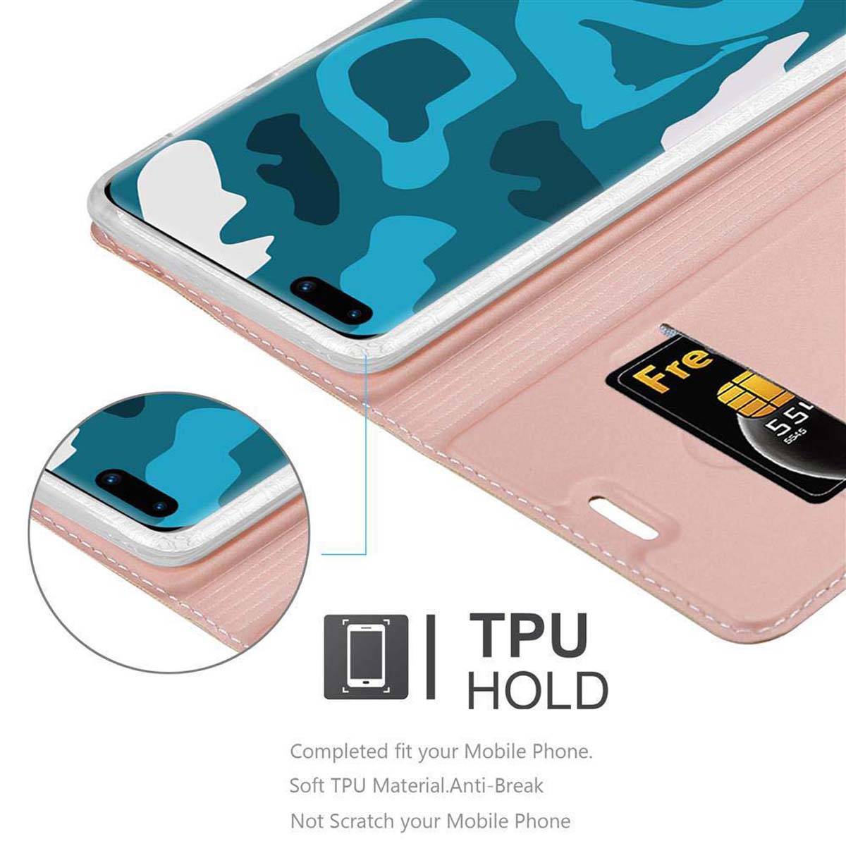 Cadorabo Handyhülle für Huawei P40 PRO / P40 PRO+ Schutz Hülle in Rosa Cover Etui Book Case Booklet