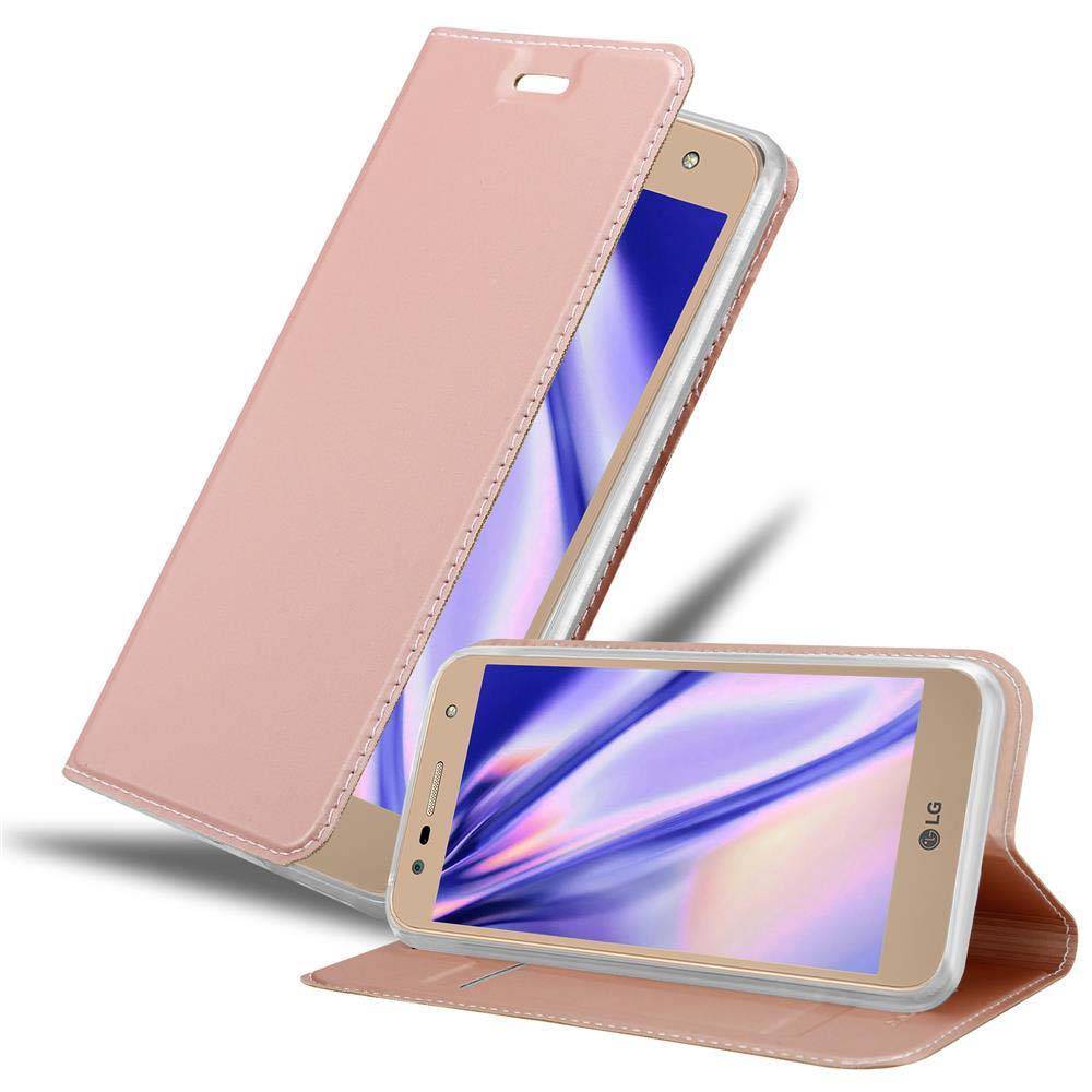 Cadorabo Handyhülle für LG X POWER 2 Schutz Hülle in Rosa Cover Etui Book Case Booklet