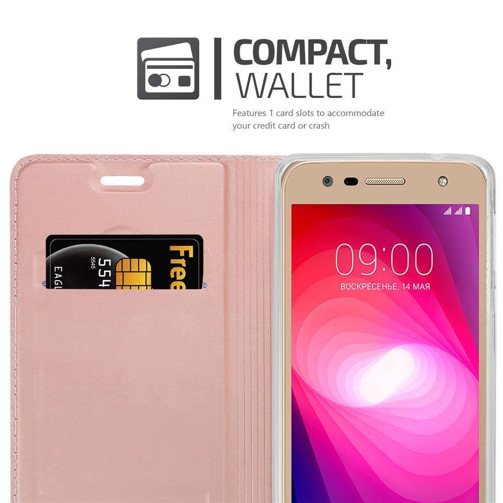 Cadorabo Handyhülle für LG X POWER 2 Schutz Hülle in Rosa Cover Etui Book Case Booklet