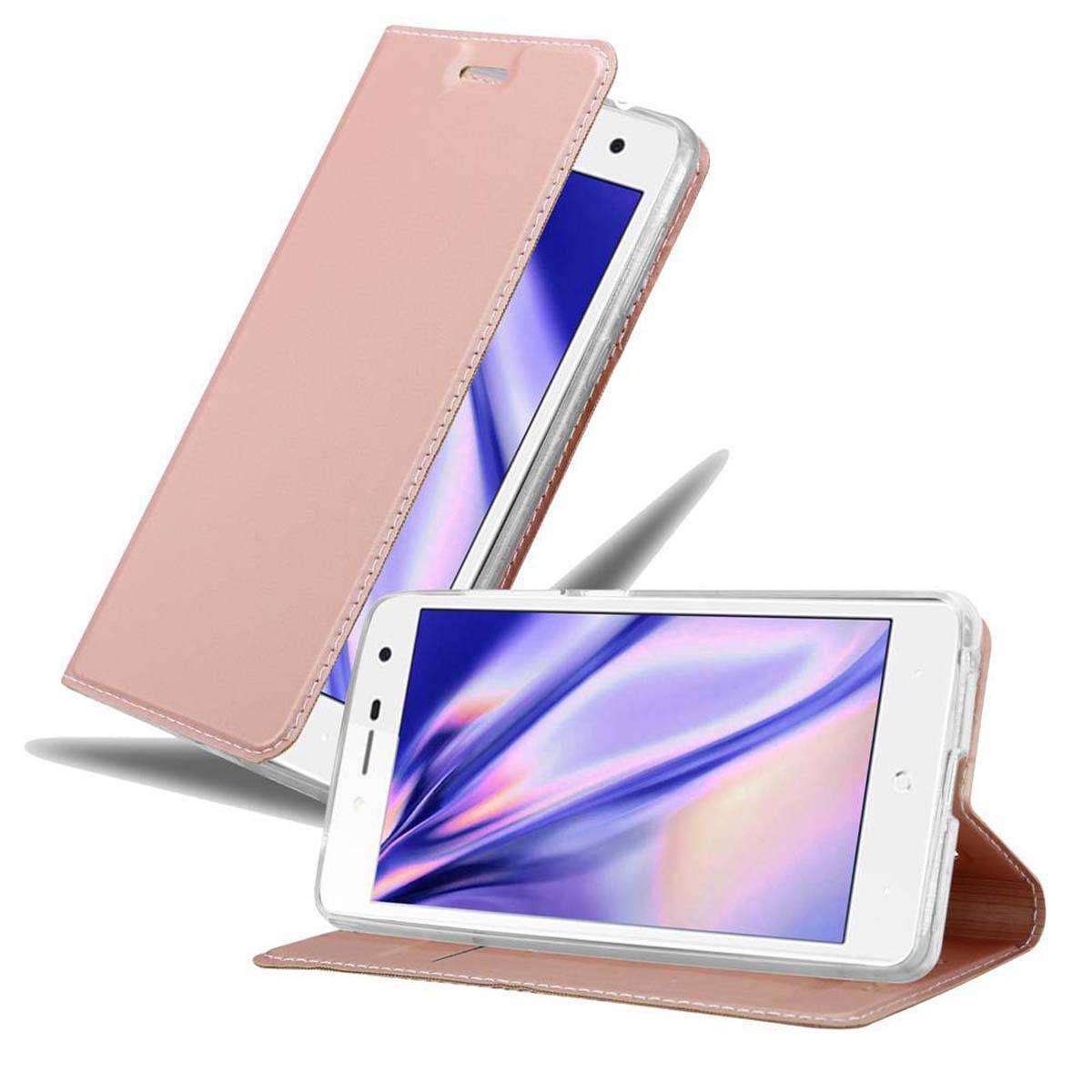 Cadorabo Handyhülle für ZTE Blade L7 Schutz Hülle in Rosa Cover Etui Book Case Booklet
