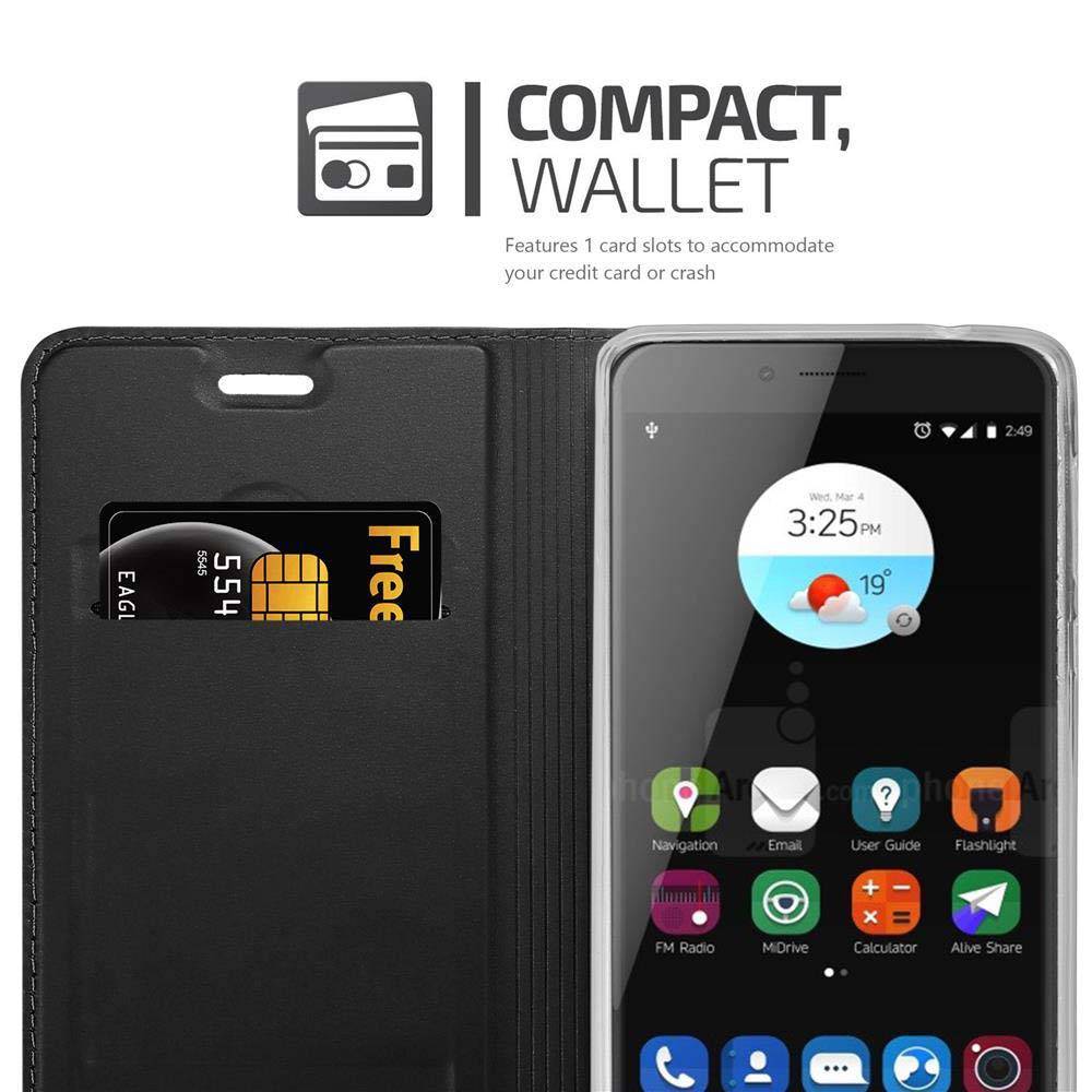 Cadorabo Handyhülle für ZTE Blade V7 Schutz Hülle in Schwarz Cover Etui Book Case Booklet