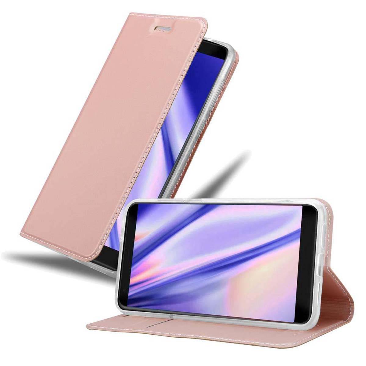 Cadorabo Handyhülle für ZTE Blade V9 Schutz Hülle in Rosa Cover Etui Book Case Booklet