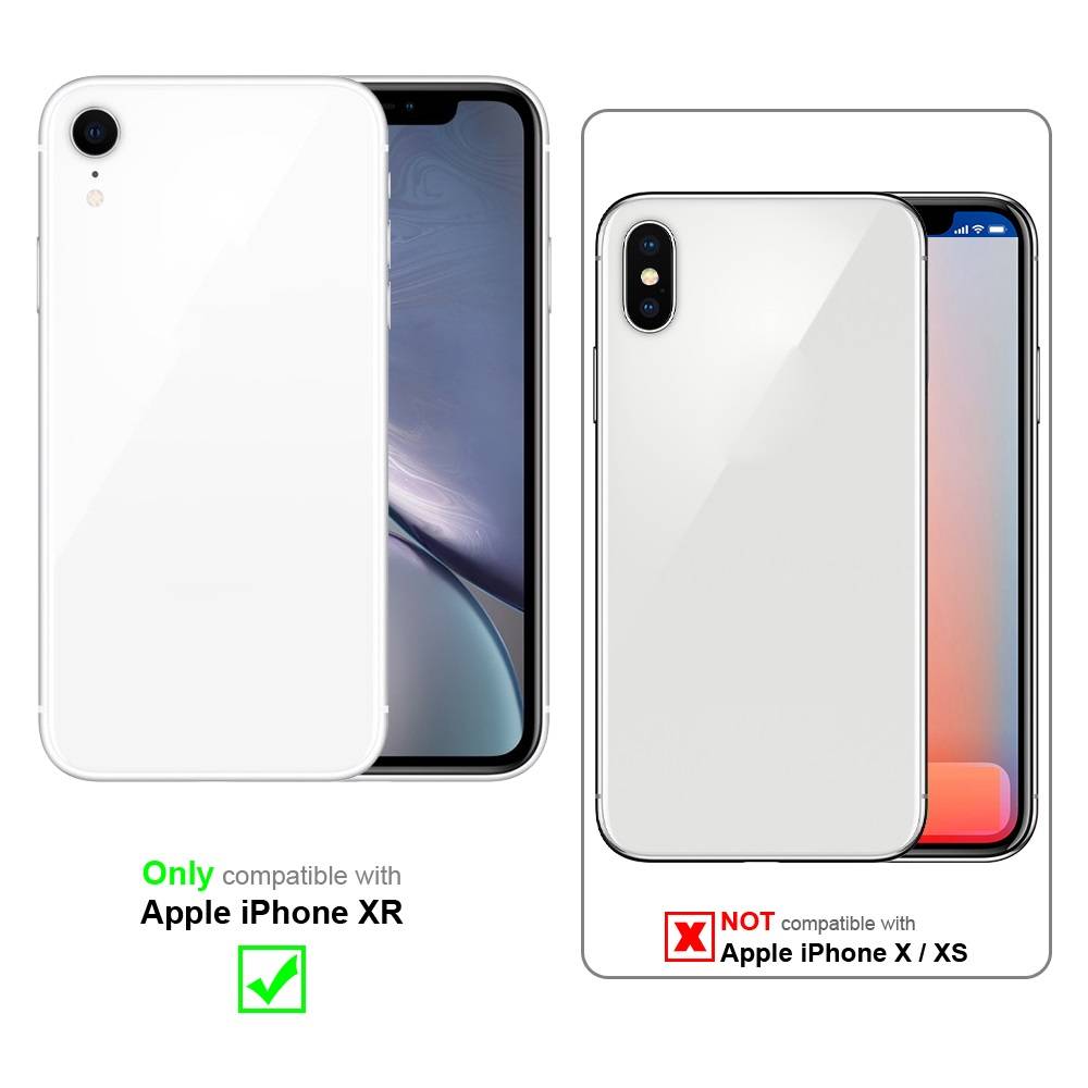 Cadorabo Hülle für Apple iPhone XR Schutz Hülle in Blau Schutzhülle Handy Hülle Etui Case Blumen Flower