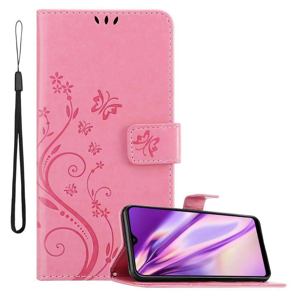 Cadorabo Hülle für Samsung Galaxy A20 / A30 / M10s Schutz Hülle in Rosa Schutzhülle Handy Hülle Etui Case Blumen Flower