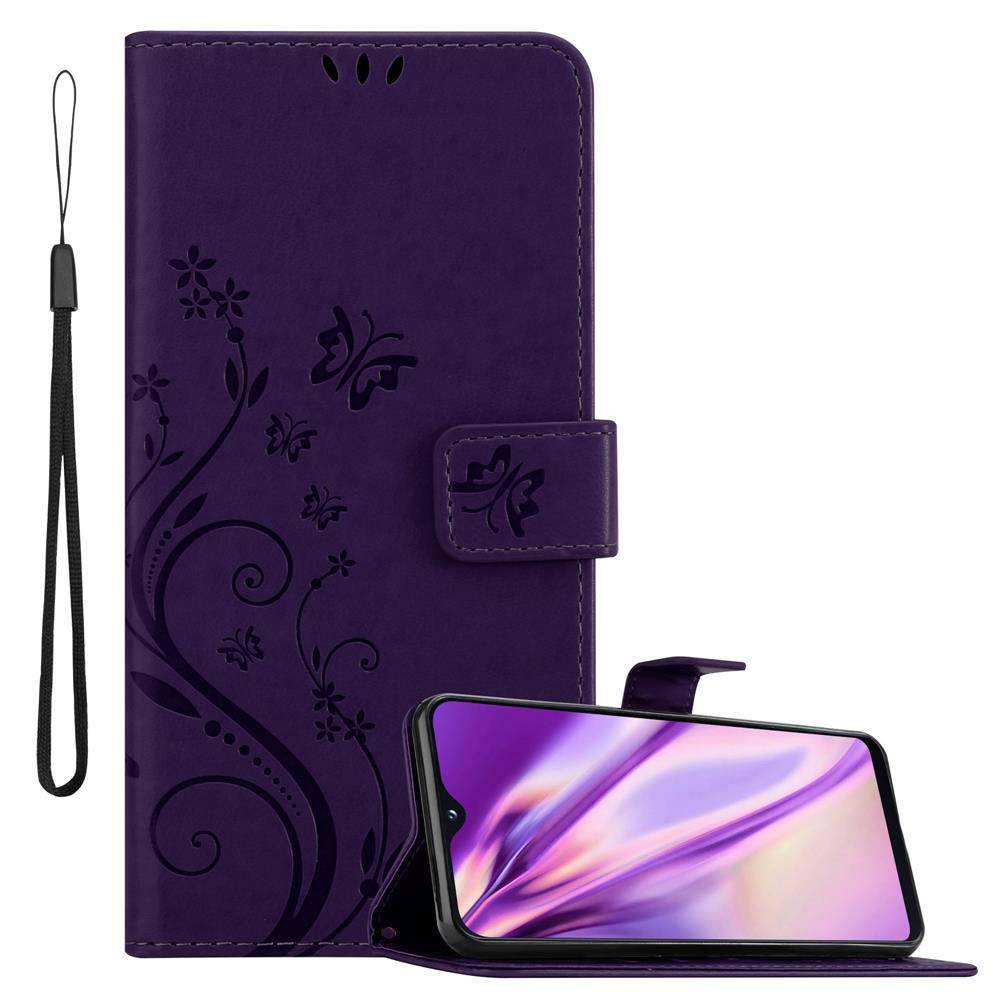 Cadorabo Hülle für Samsung Galaxy A10e / A20e Schutz Hülle in Lila Schutzhülle Handy Hülle Etui Case Blumen Flower