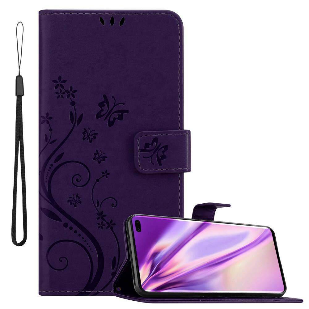 Cadorabo Hülle für Samsung Galaxy S10 PLUS Schutz Hülle in Lila Schutzhülle Handy Hülle Etui Case Blumen Flower