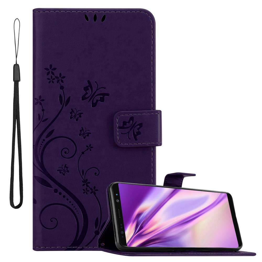 Cadorabo Hülle für Samsung Galaxy NOTE 8 Schutz Hülle in Lila Schutzhülle Handy Hülle Etui Case Blumen Flower
