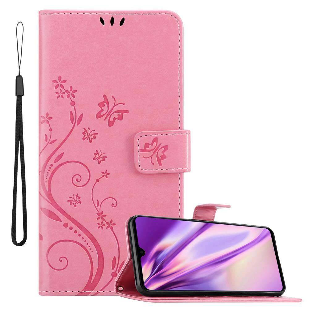 Cadorabo Hülle für Huawei MATE 20 Schutz Hülle in Rosa Schutzhülle Handy Hülle Etui Case Blumen Flower