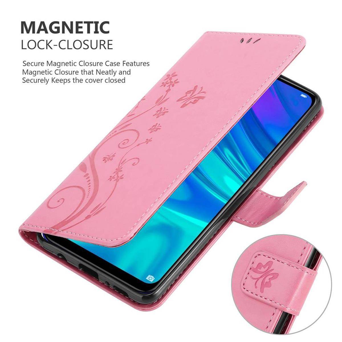 Cadorabo Hülle für Honor 10 LITE / Huawei P SMART 2019 Schutz Hülle in Rosa Schutzhülle Handy Hülle Etui Case Blumen