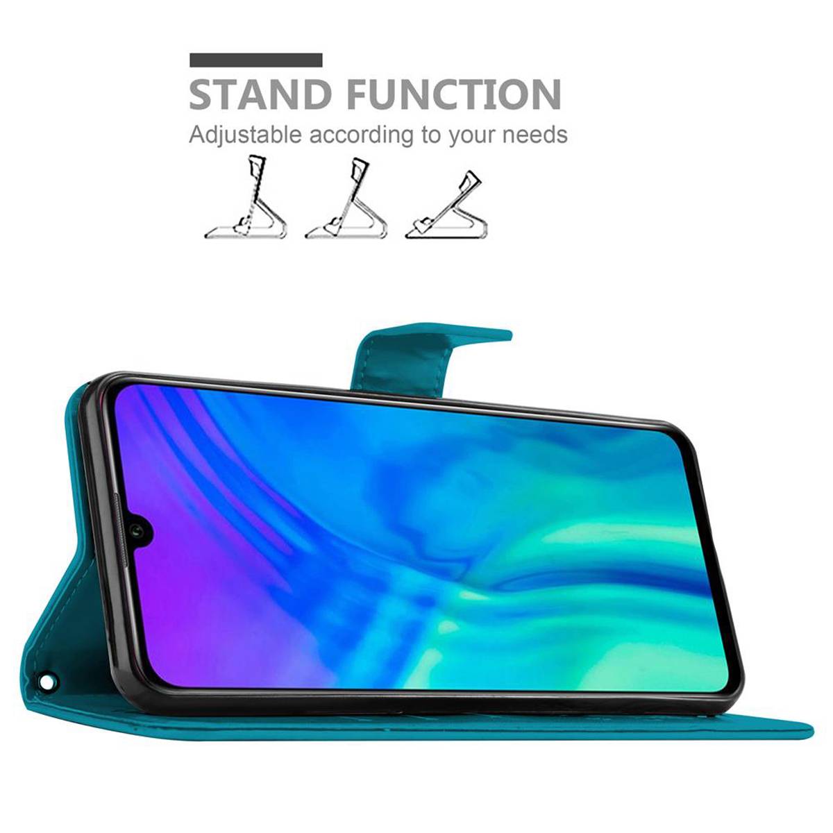 Cadorabo Hülle für Honor 10i / 20i / 20 LITE / Huawei Enjoy 9S Schutz Hülle in Blau Schutzhülle Handy Hülle Etui Case