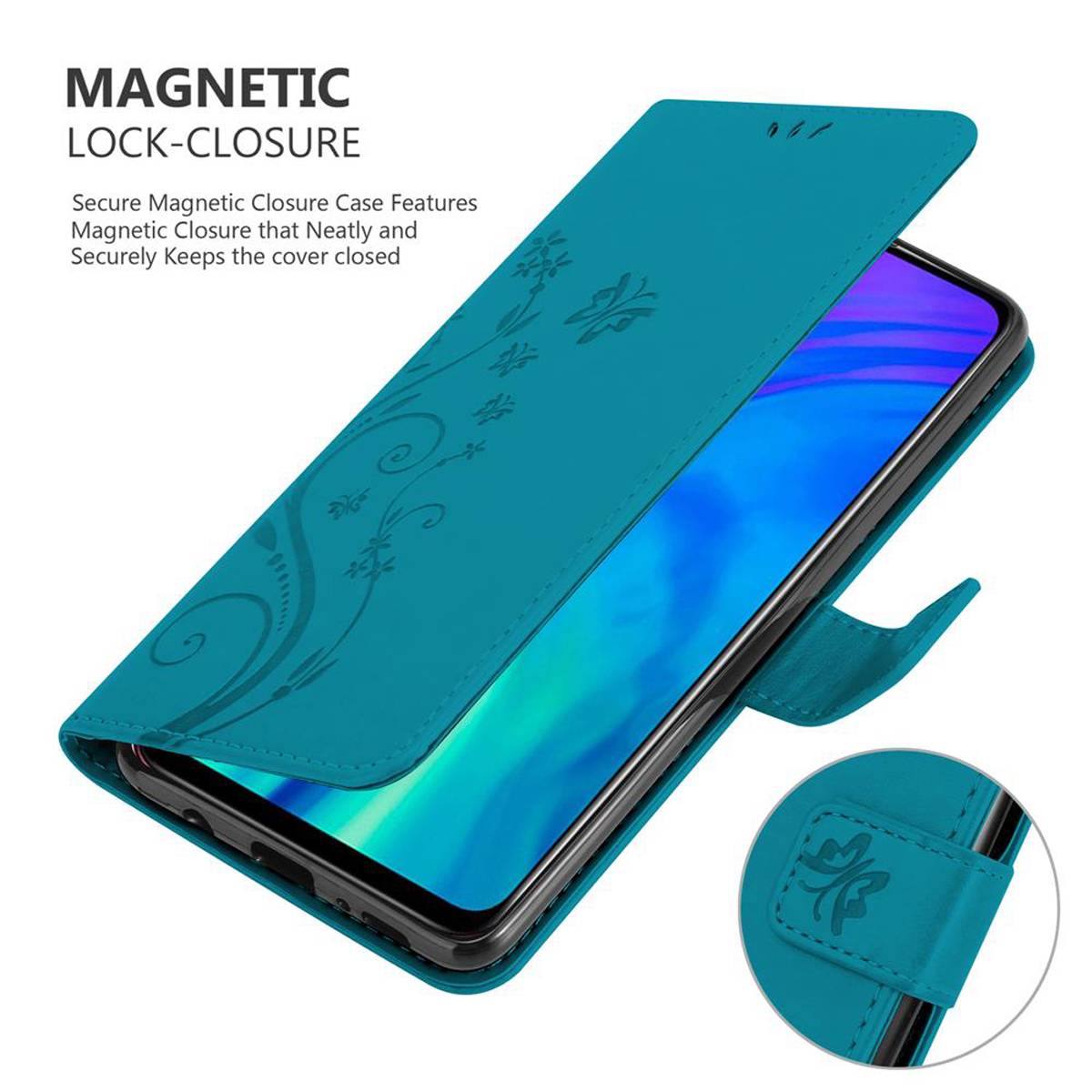 Cadorabo Hülle für Honor 10i / 20i / 20 LITE / Huawei Enjoy 9S Schutz Hülle in Blau Schutzhülle Handy Hülle Etui Case
