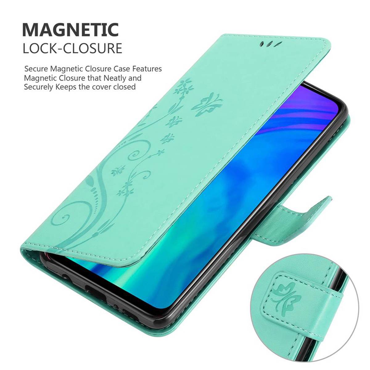 Cadorabo Hülle für Honor 10i / 20i / 20 LITE / Huawei Enjoy 9S Schutz Hülle in Türkis Schutzhülle Handy Hülle Etui Case