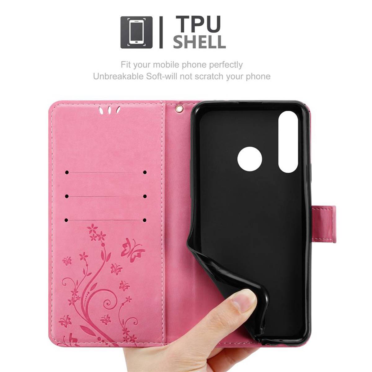 Cadorabo Hülle für Honor 10i / 20i / 20 LITE / Huawei Enjoy 9S Schutz Hülle in Rosa Schutzhülle Handy Hülle Etui Case