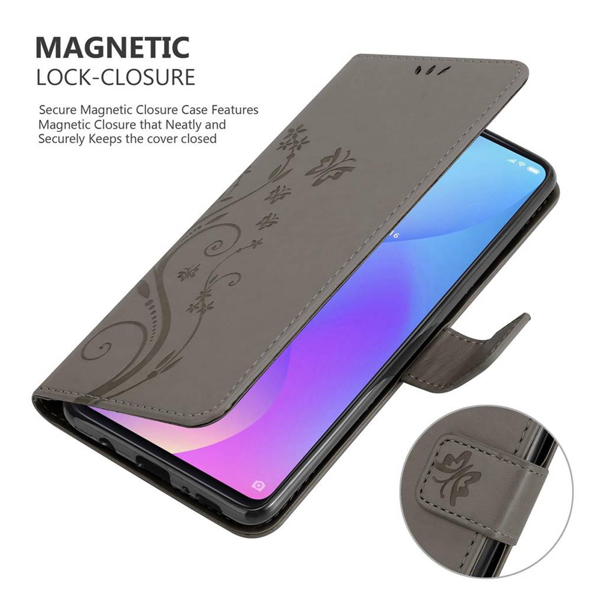 Cadorabo Hülle für Xiaomi Mi 9T / Mi 9T PRO / RedMi K20 / RedMi K20 PRO Schutz Hülle in Grau Schutzhülle Handy Hülle