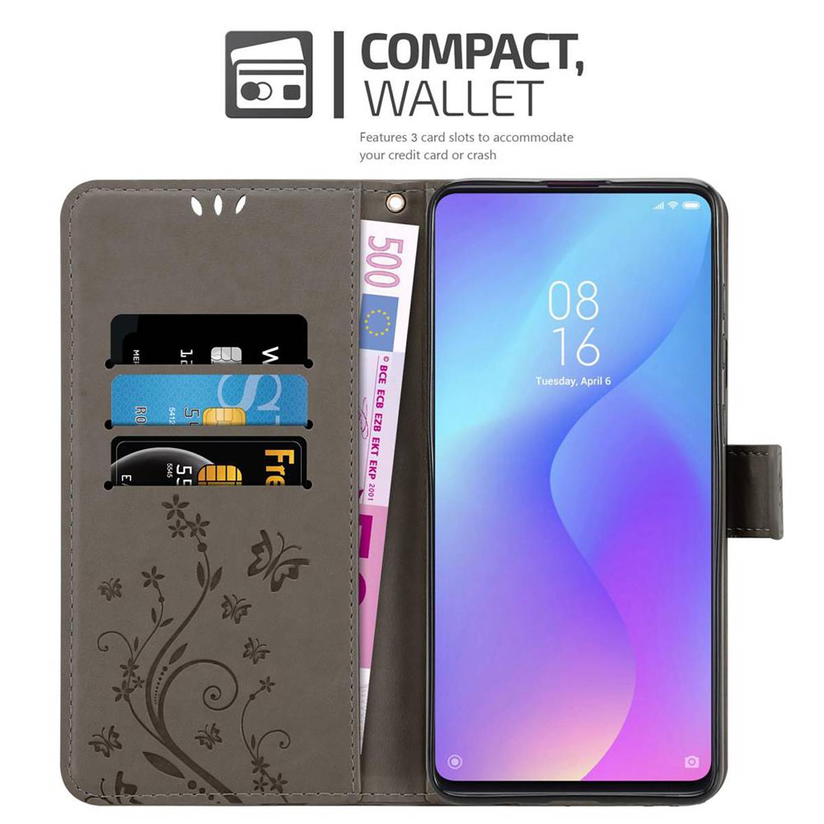 Cadorabo Hülle für Xiaomi Mi 9T / Mi 9T PRO / RedMi K20 / RedMi K20 PRO Schutz Hülle in Grau Schutzhülle Handy Hülle