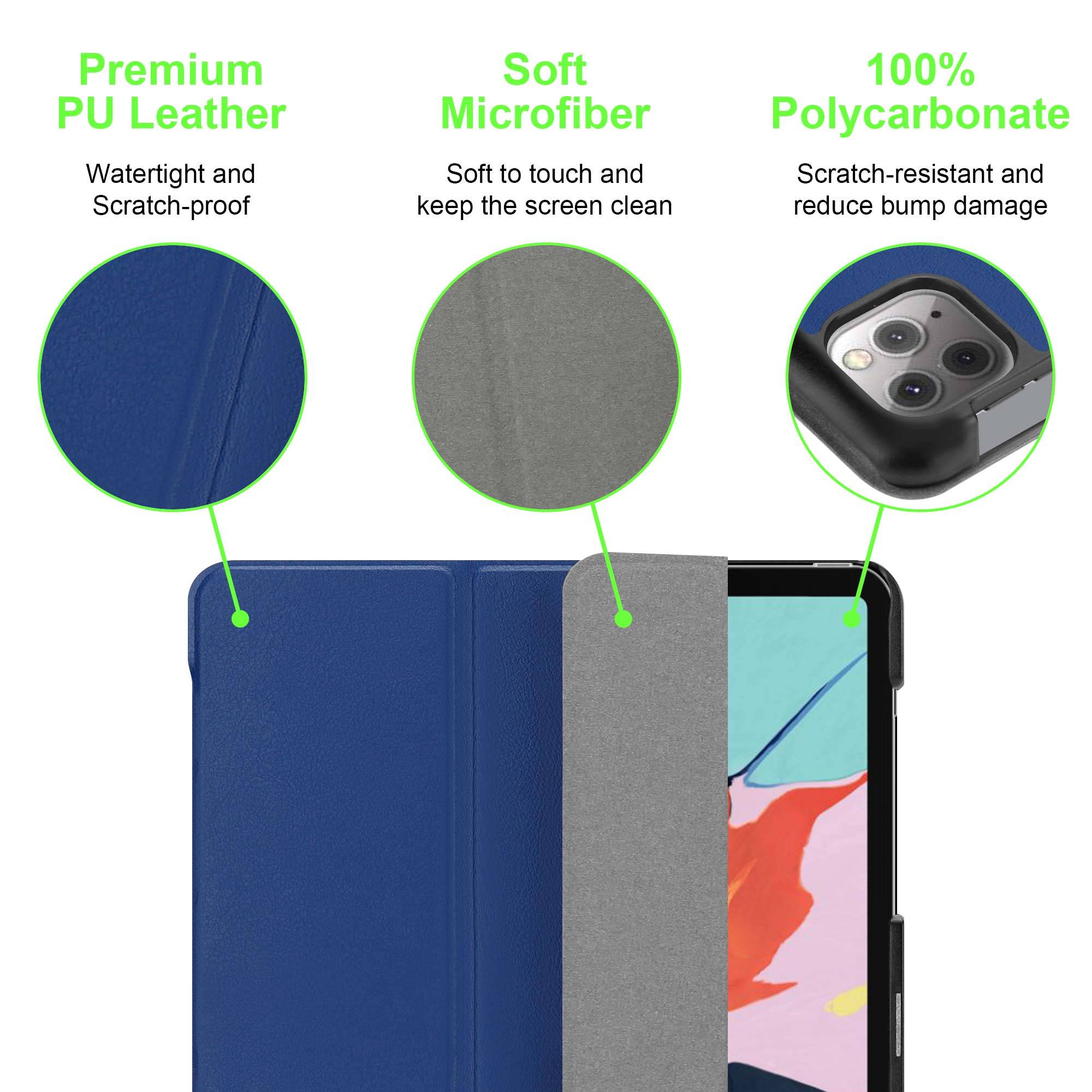 Cadorabo Schutzhülle für Apple iPad PRO 11 2020 (11 Zoll) Tablet Hülle in Blau Etui Case Cover Tasche Auto Wake up