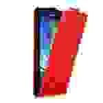 Cadorabo Hülle für Samsung Galaxy A8 2015 Schutz Hülle in Rot Flip Etui Handyhülle Case Cover